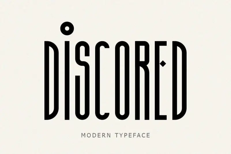 Discored Display Font