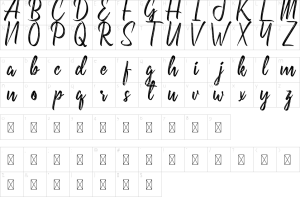 Mapa de caracteres da fonte Disgracefull Font