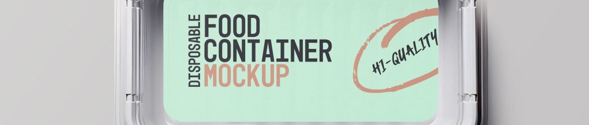 Disposable Food Container Mockup