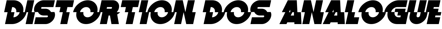 Distortion Dos Analogue Font