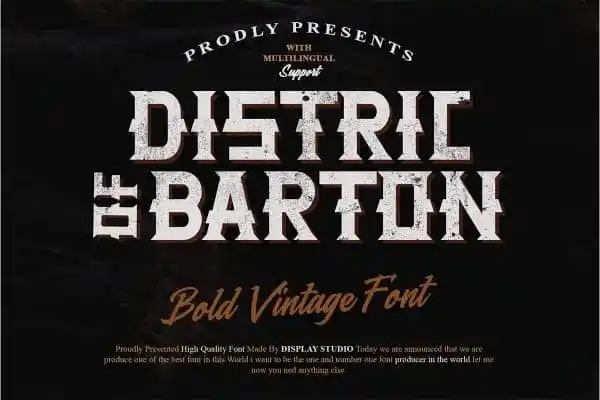 Distric of Barthon Display Font