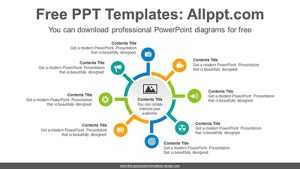 Divergent circles PowerPoint Diagram Template