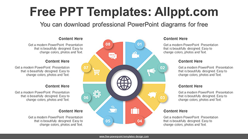 Divided Doughnut PowerPoint Diagram