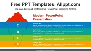 Divided Iceberg Banner PowerPoint Diagram