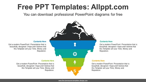 Divided Iceberg PowerPoint Diagram