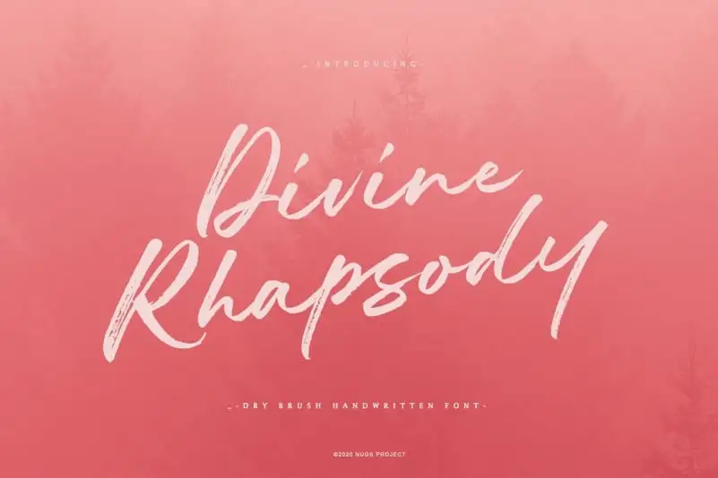 Divine Rhapsody Brush Font