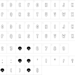 Mapa de caracteres da fonte DK Cool Daddy Font