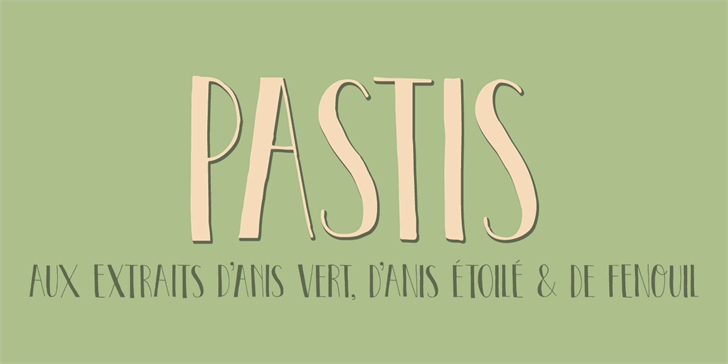 DK Pastis font