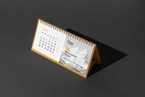DL desk calendar mockup
