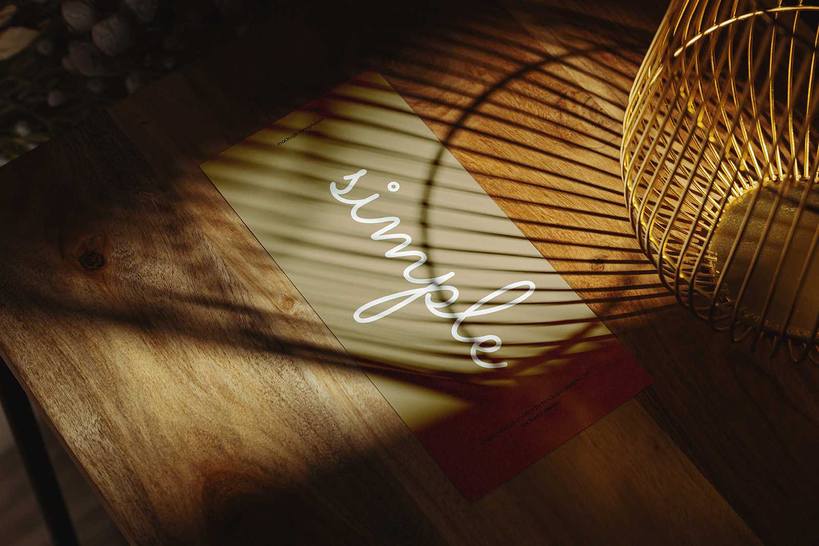 DL flyer in shadow mockup