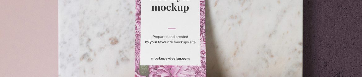 DL flyer on marble mockup DL flyer on marble mockup