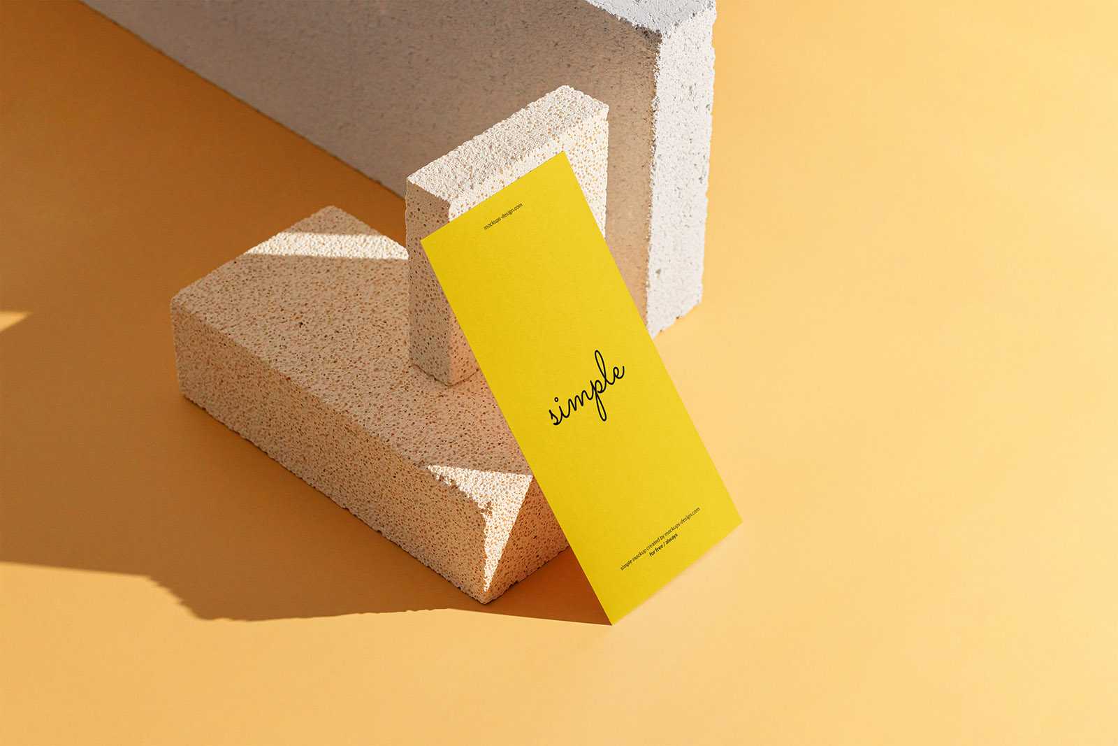 DL flyer on orange background mockup