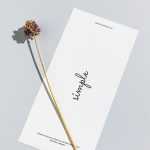 DL flyer with dried flower mockup