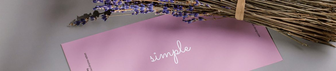 DL flyer with dried lavender mockup