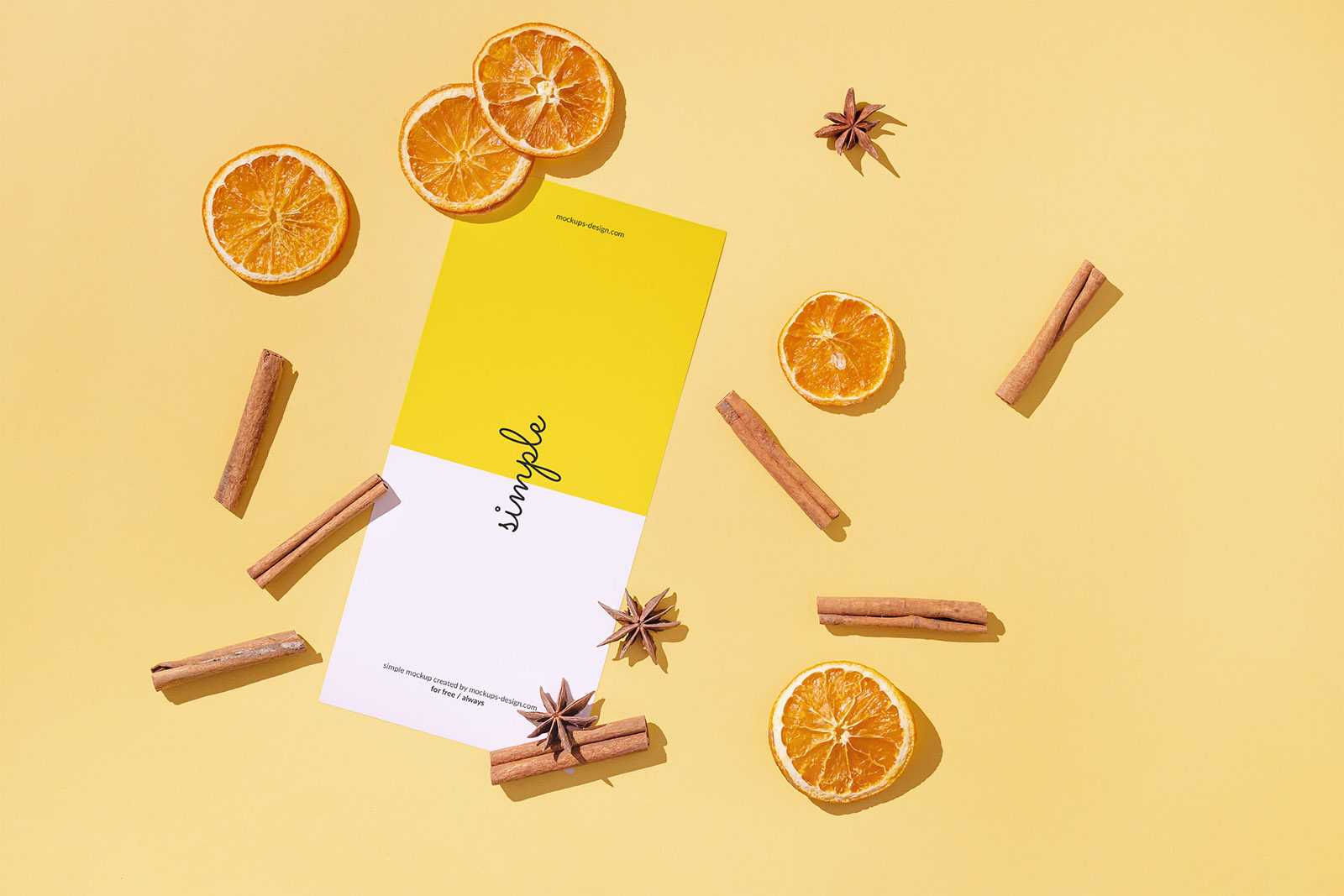 DL flyer with dried oranges