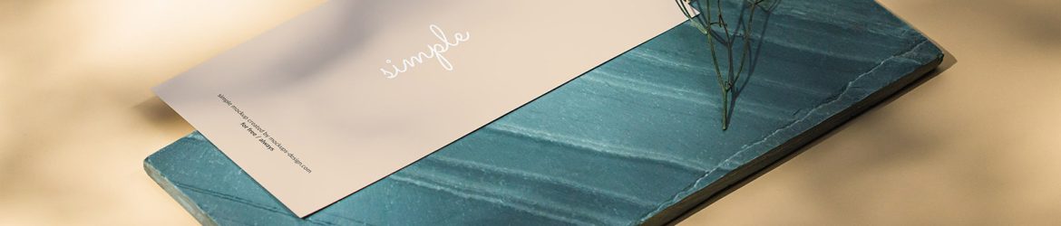 DL flyer with green tile mockup