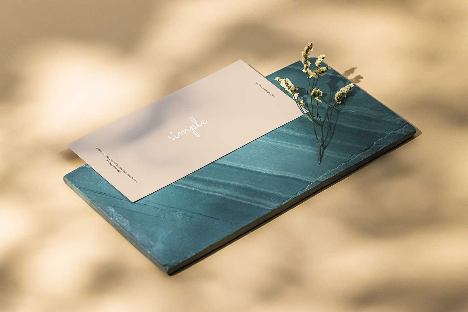 DL flyer with green tile mockup
