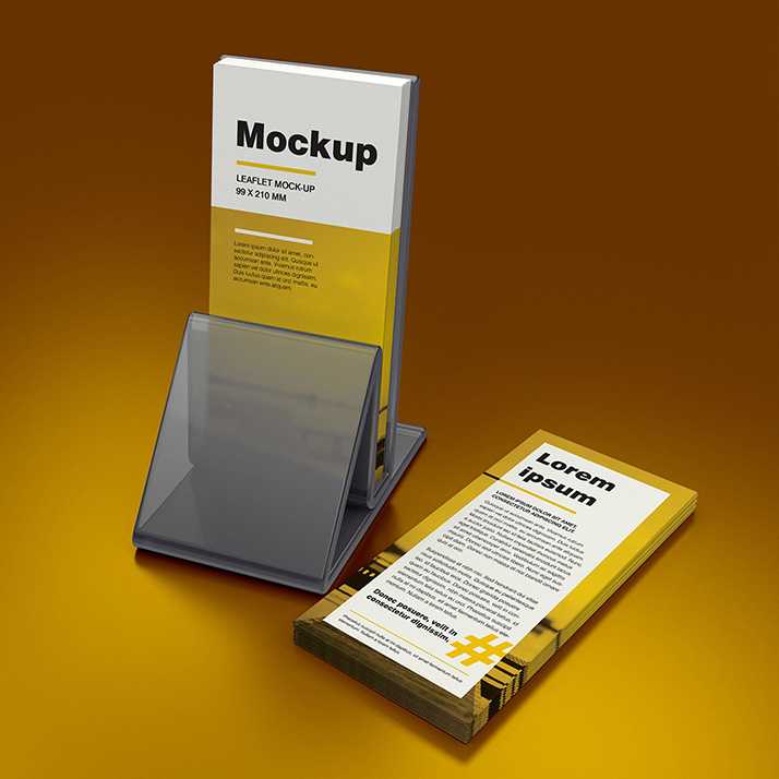 DL leaflet holder mockup