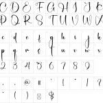 Mapa de caracteres da fonte Doctor Font