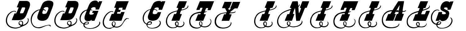 Dodge City Initials Font