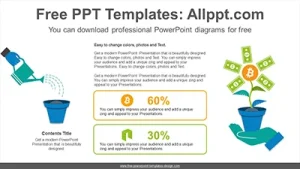 Dollar flower growth PowerPoint Diagram Template