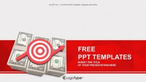 Dollar Graph Target PowerPoint Templates