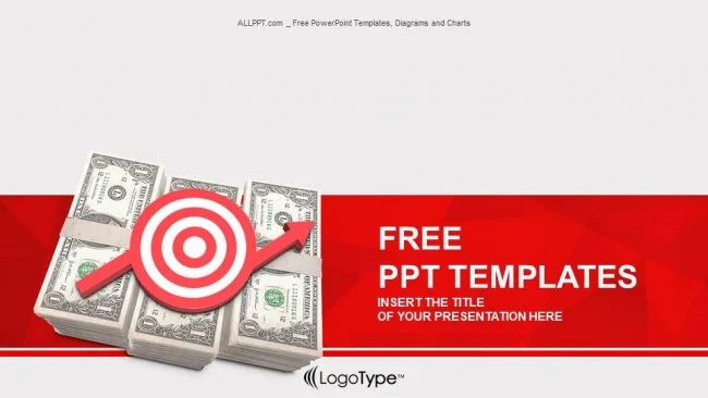 Dollar Graph Target PowerPoint Templates
