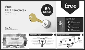 Dollar Key Concept PowerPoint Templates