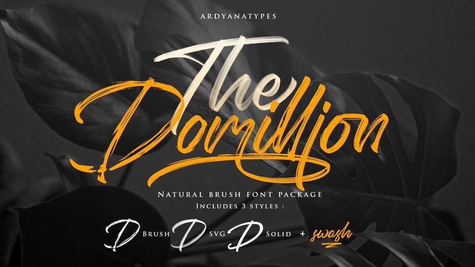 Domillion Brush Font › Fontesk