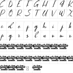Mapa de caracteres da fonte Dont Expect Font