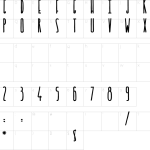 Mapa de caracteres da fonte Dont Flick In The Wood Font