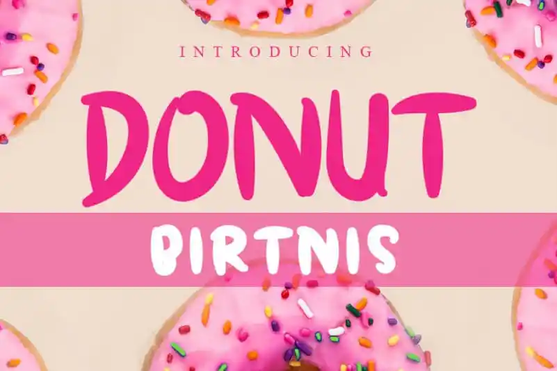 DONUT BIRTNIS Display Font