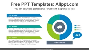 Donut-pie chart PowerPoint Diagram Template
