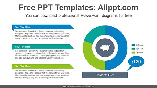 Donut-pie chart PowerPoint Diagram Template