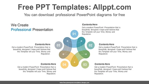 Donut star shape PowerPoint Diagram Template