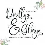 Dorillya & Glorya Script Font