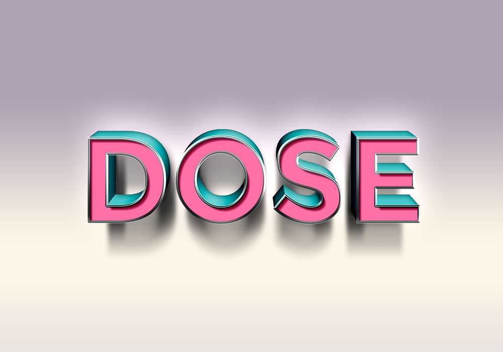 Dose Text Effect PSD