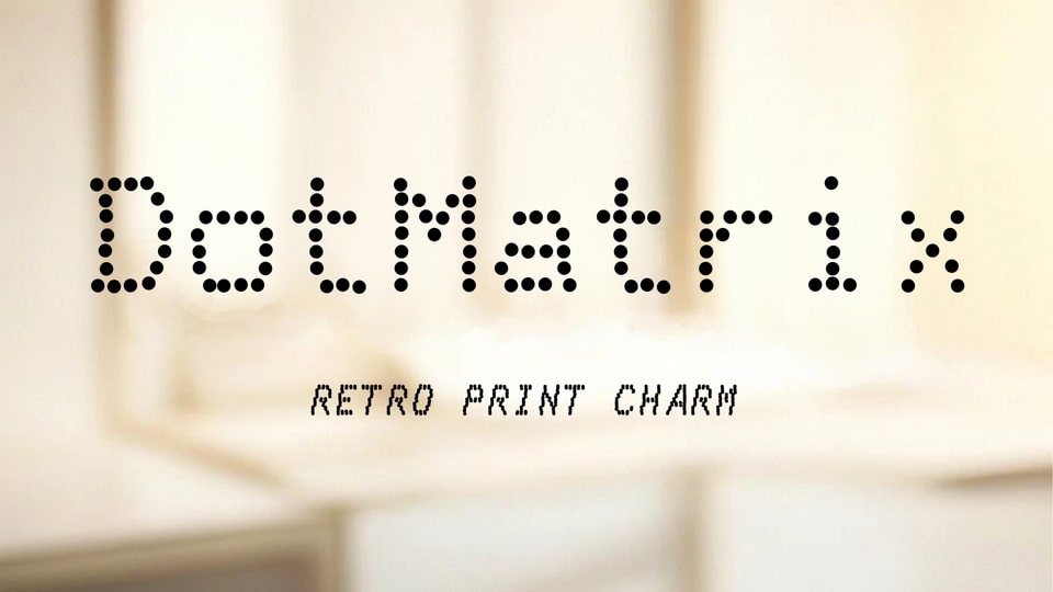 Dot Matrix Font Family › Fontesk
