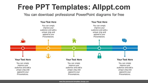 Dot Point Column PowerPoint Diagram