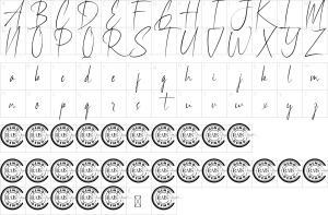 Mapa de caracteres da fonte Dothan Font