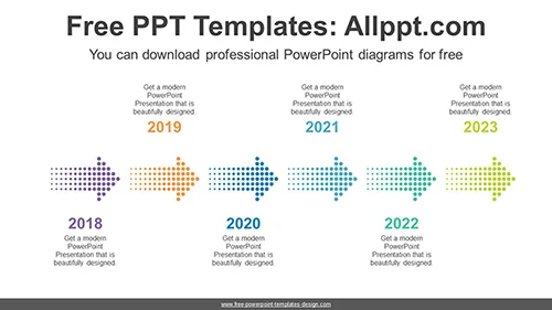 Dotted Arrow PowerPoint Diagram Template