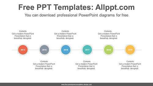 Dotted lines surround circles PowerPoint Diagram Template