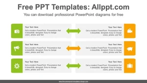 Double arrow banner PowerPoint Diagram Template