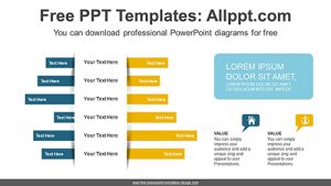 Double Bar Chart PowerPoint Diagram