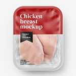 Double chicken breast tray mockup