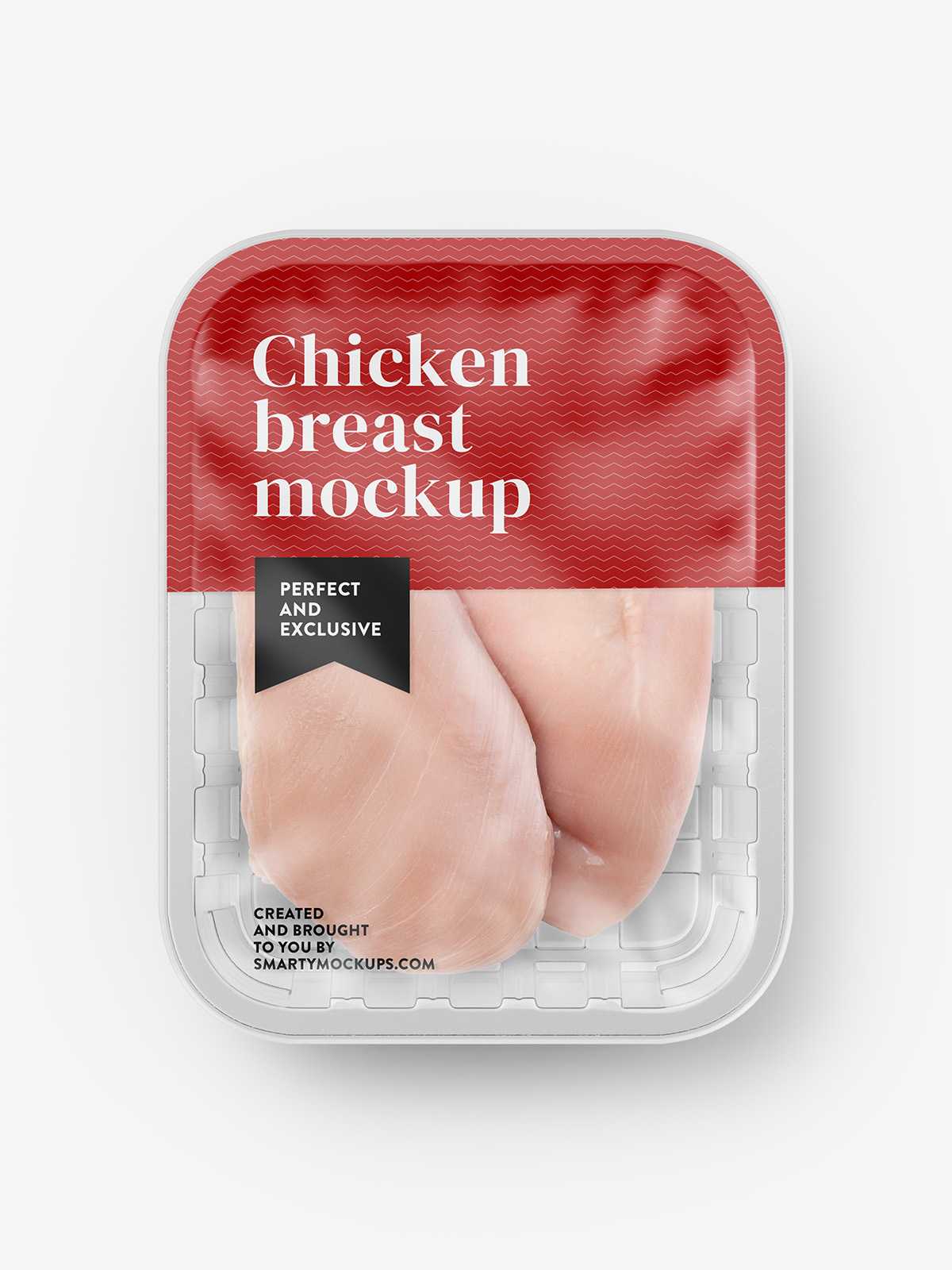 Double chicken breast tray mockup