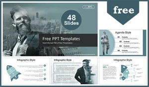 Double Exposure Business PowerPoint Templates