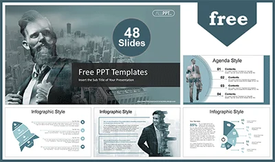 Double Exposure Business PowerPoint Templates