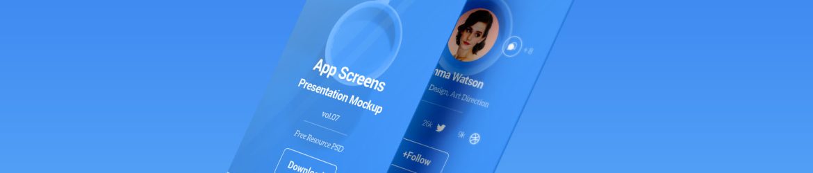 Double Perspective App Screen Mockups (PSD)