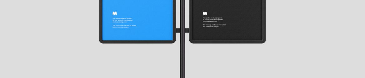 Double poster stand mockup - Instant Download